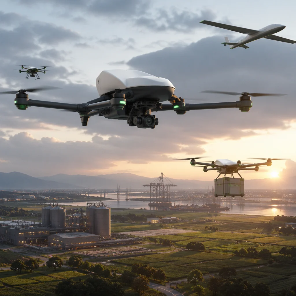 Conceptual low-altitude economy UAV component priority illustration