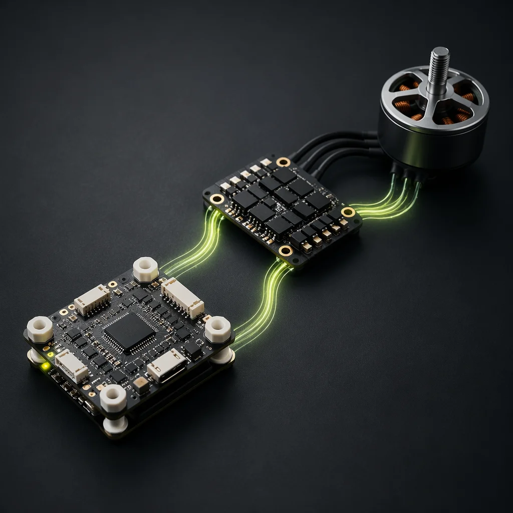 Conceptual flight controller and ESC matching visualization