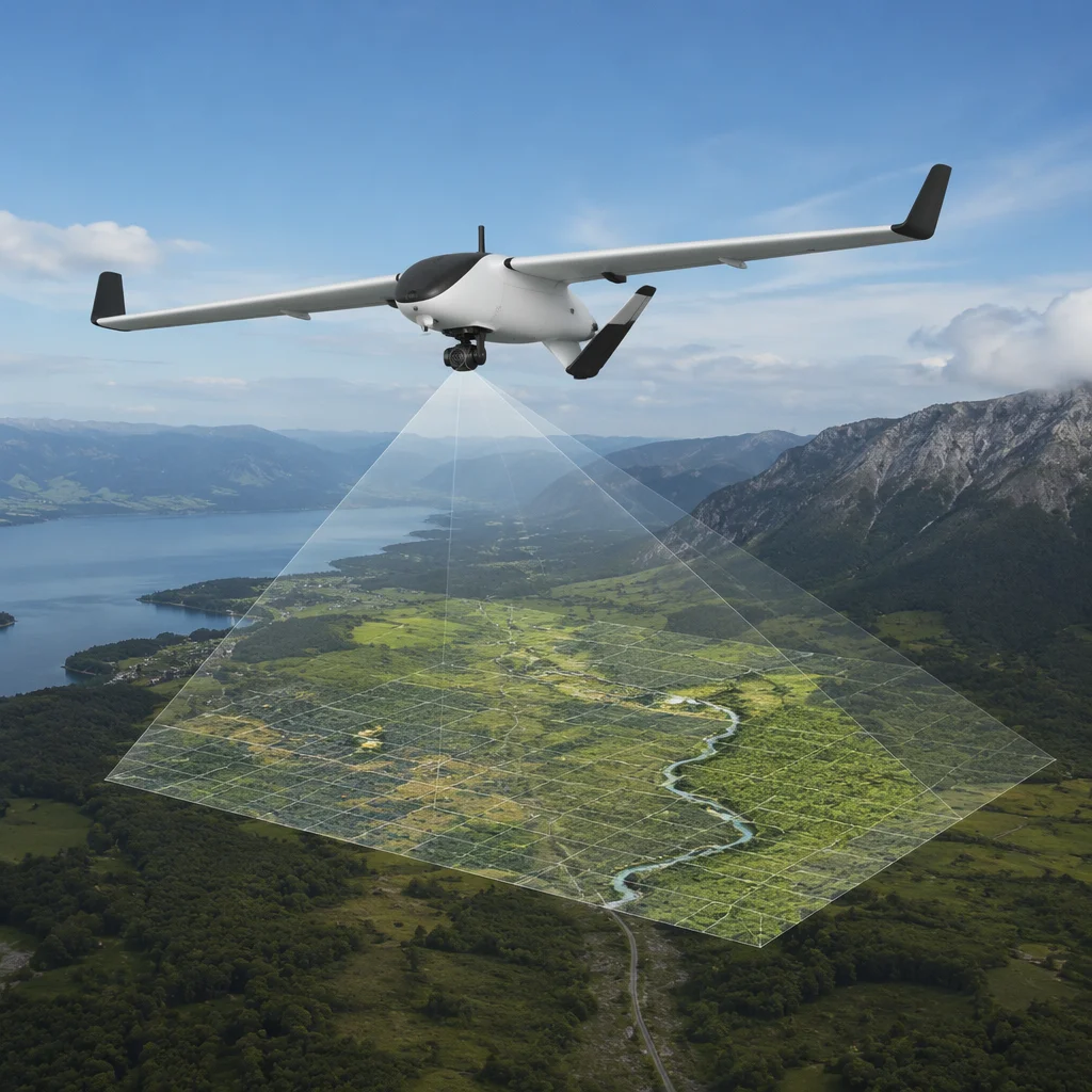 Mapping and survey drone conceptual visualization