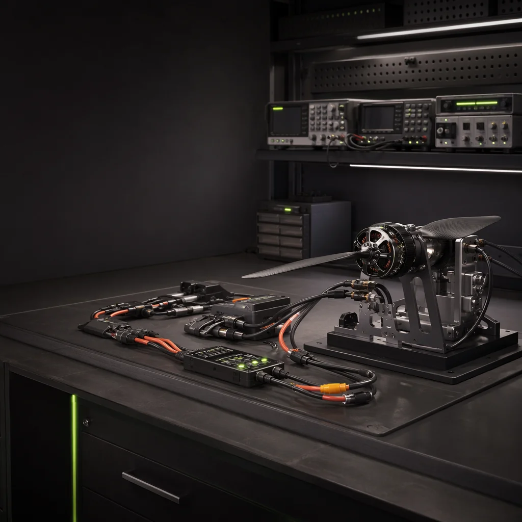 Conceptual UAV electronics validation bench
