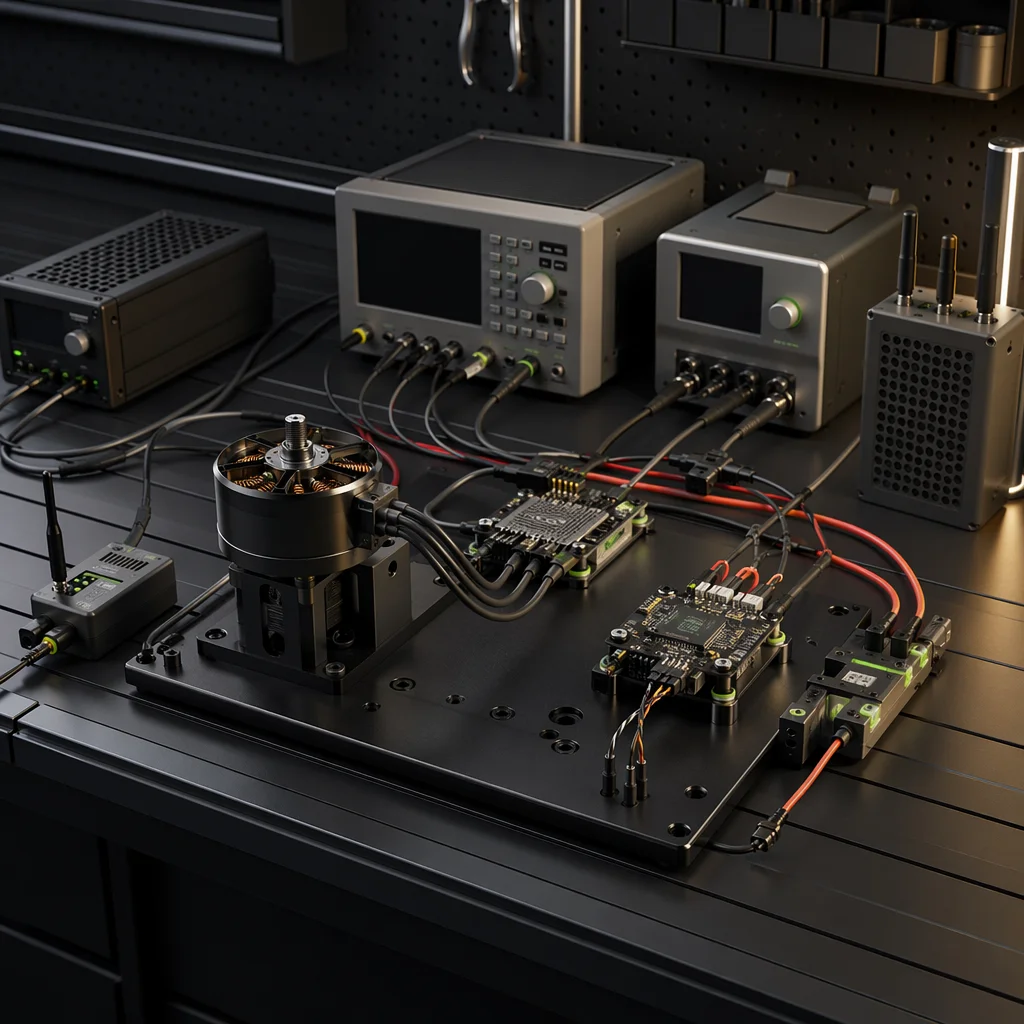 Conceptual UAV electronics test bench